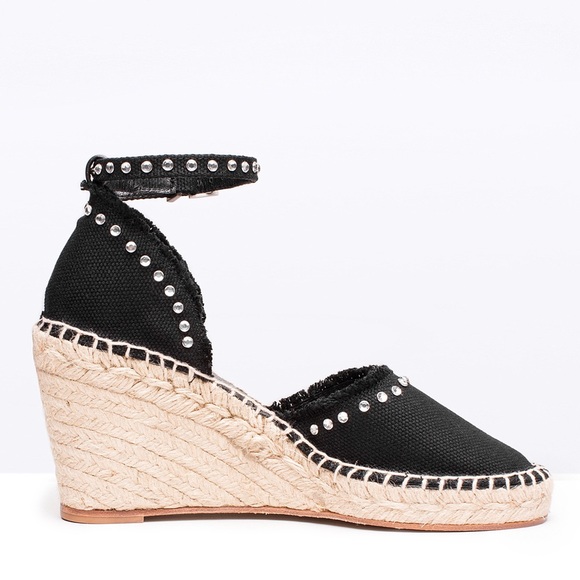 Zadig & Voltaire Black Andy Espadrilles Sz 40 - Picture 3 of 4